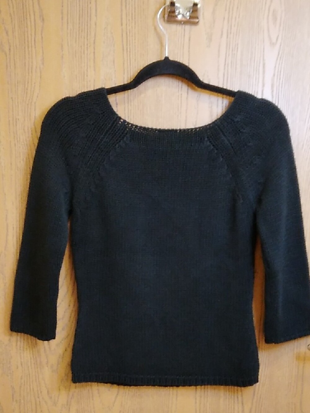 GAP Y2k Black 100% Cotton Scoop Neck Women's Knit Sweater - Picture 3 of 4